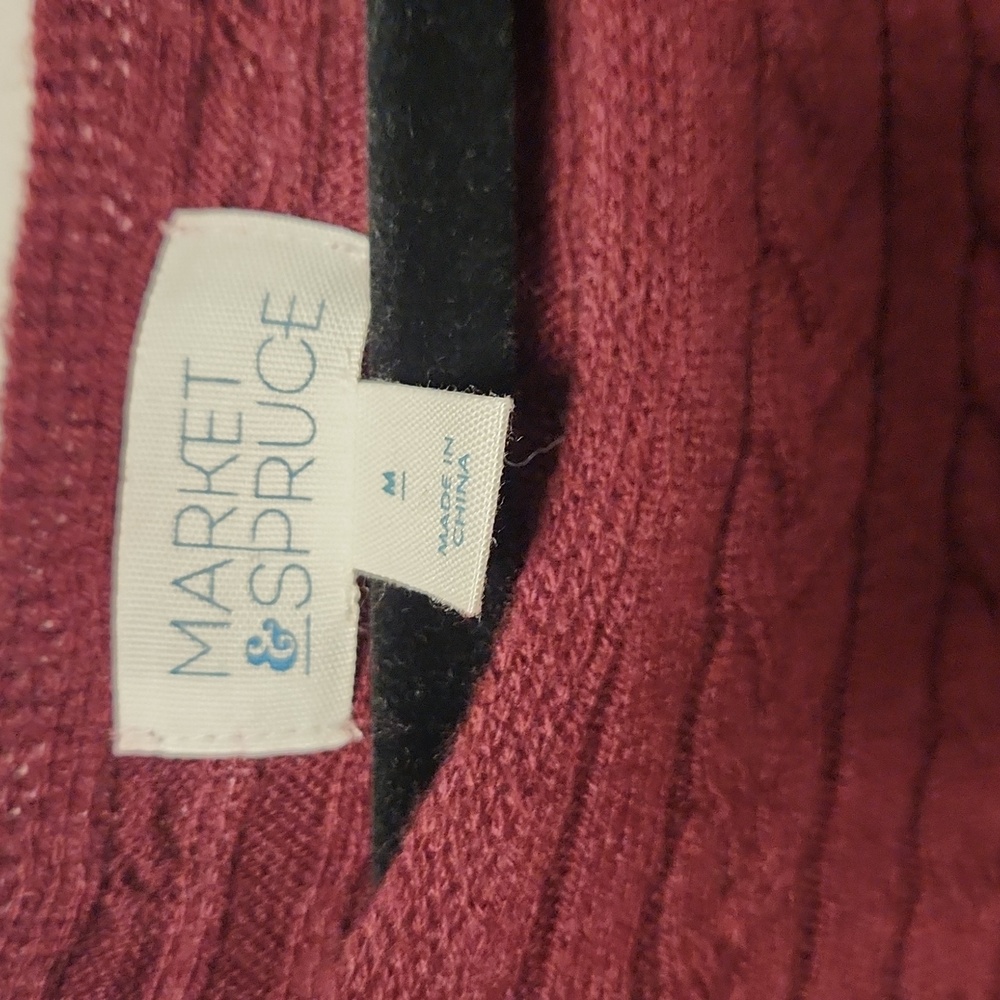 Burgundy Knit Sweater - Picture 2 of 2